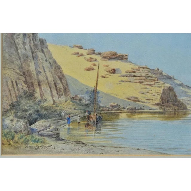 Realism John Varley Jr. (British, 1850-1933), "Aswan: The Nile River Bank," 1873 For Sale - Image 3 of 3
