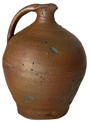 19th Century Japanese Stoneware Pottery Jug Pitcher with Glaze