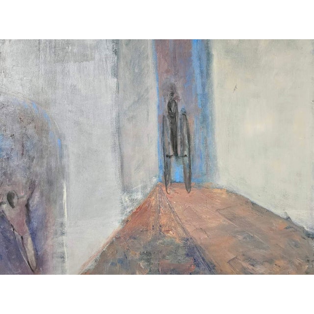 Figurative Large Mid-Century Modernist Figurative Oil Painting, Signed, Circa 1960 For Sale - Image 3 of 13