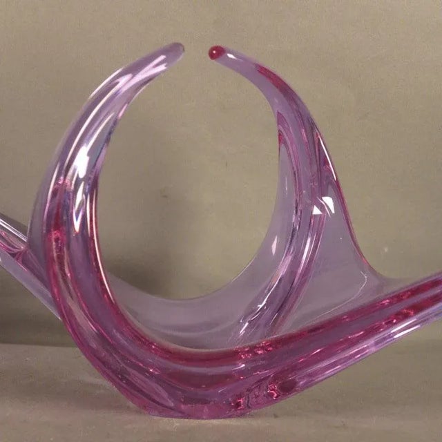 Large Italian Violet Glass Bowl from Murano, 1950s For Sale - Image 4 of 6