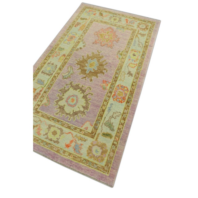 Modern Turkish Oushak Rug 3'2" x 5'5" For Sale - Image 4 of 5