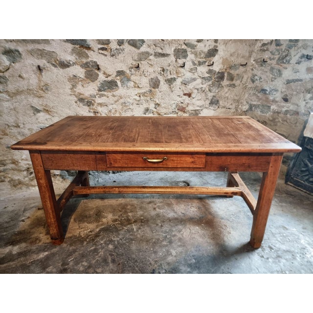 French Walnut Dining Table with Drawer, Late 19th Century For Sale - Image 18 of 18