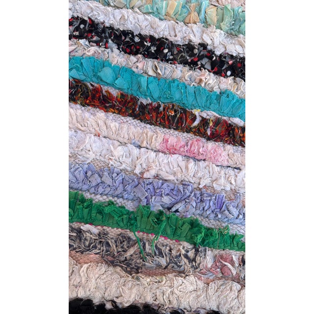 Abstract 1980s Moroccan Colorful Vintage Rug - 3'5" X 6'5" Ft For Sale - Image 3 of 9