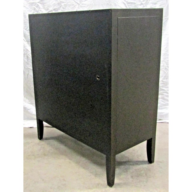 1970s 1970s French Art Deco Style Modern Two-Door Bar Cabinet With Diamond Inlay Pattern For Sale - Image 5 of 14