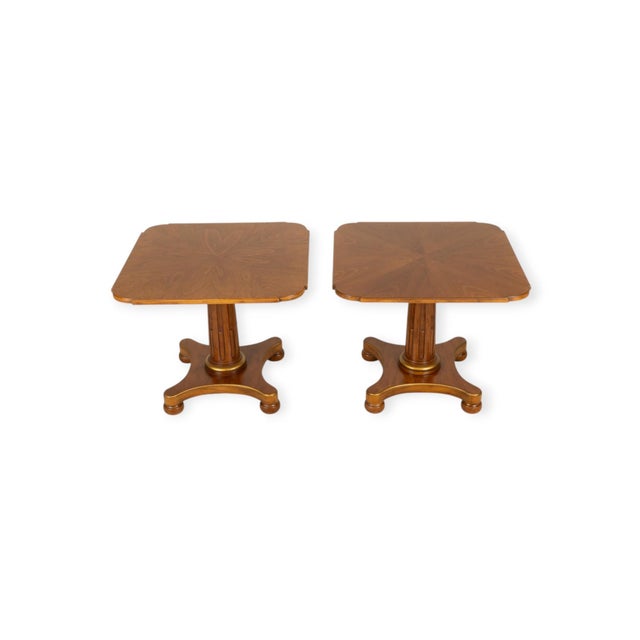 Pair of Vintage Henredon Neoclassical Column Pedestal Side Tables For Sale - Image 15 of 15