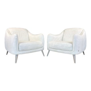 Natuzzi Italia Platea Armchairs - A Pair For Sale