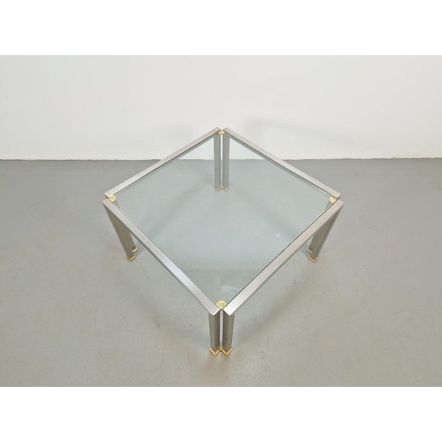 Regency T28 Coffee Table in Brass and Glass from Peter Ghyczy, 1970s For Sale - Image 9 of 18