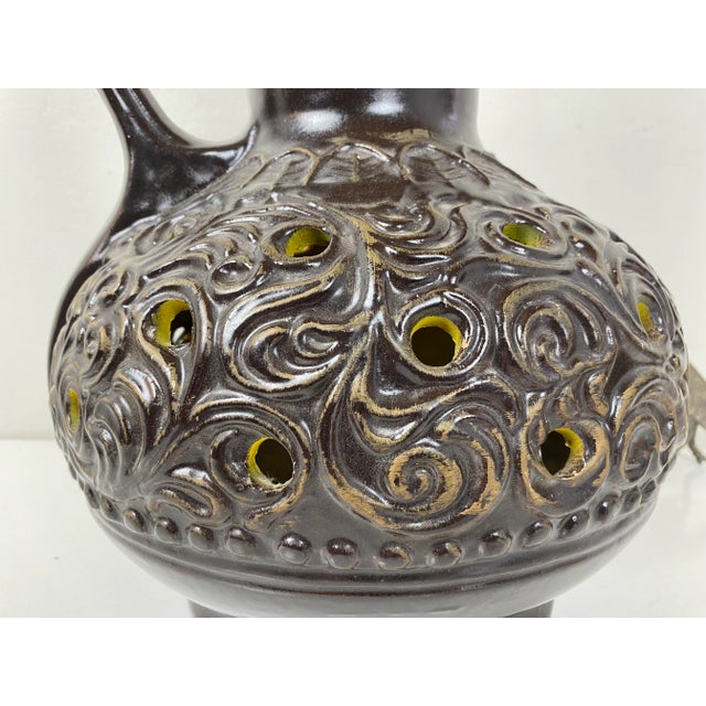 Mid-Century Fat Lava Ceramic Floor Lamp, Germany, 1970s For Sale - Image 6 of 13