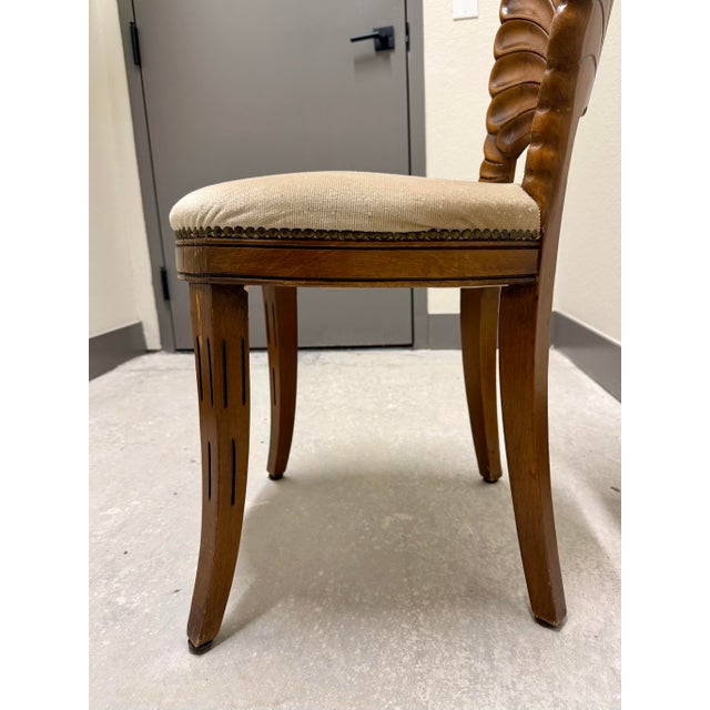 1950s Vintage 1950s Venetian Carved Shell Grotto Chair For Sale - Image 5 of 12