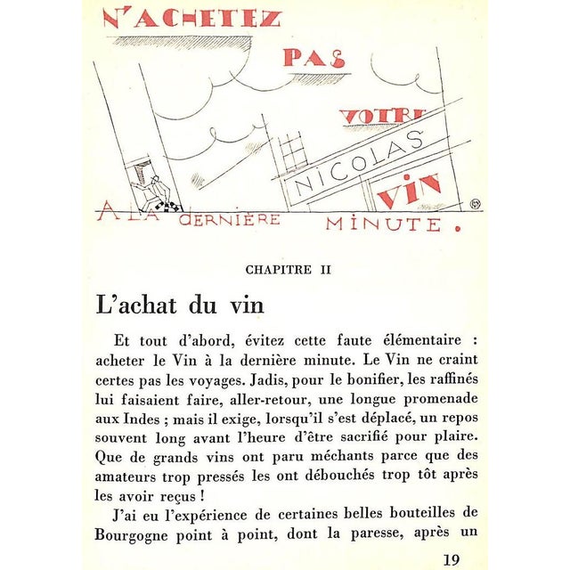 "Monseigneur Le Vin" 1927 Forest, Louis [Texte De] For Sale - Image 12 of 12