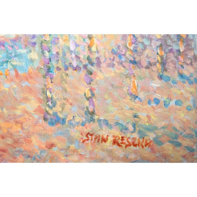 Stan Reszka, Pointillist View of Istanbul, Oil on Canvas, 1951 For Sale - Image 3 of 7