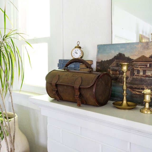 Antique British Woods Lawn Bowls With Canvas and Leather Bowling Case For Sale - Image 4 of 18