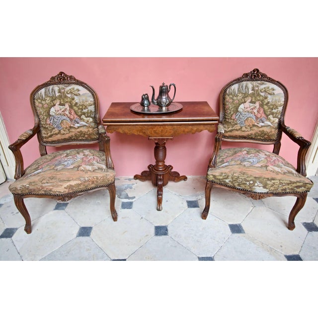 Armchairs Upholstered in Tapestry, Set of 2 For Sale - Image 11 of 11