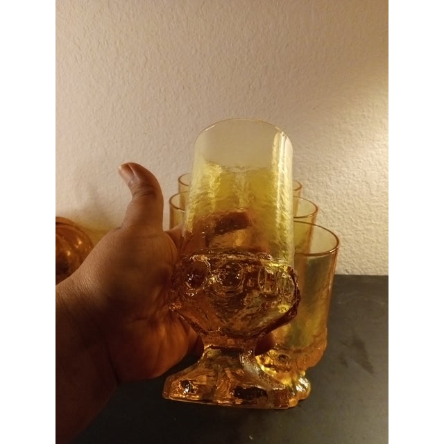 SIGNED RARE Fire & Light CITRUS Recycled Glass 12oz Tumblers Set of 6 This set of 6 Fire & Light CITRUS Recycled Glass...