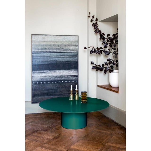 Gipsy 80 low basse metal table by laurence du tilly dimensions: d 80 x h 30 cm materials: metal. Making metal appear...