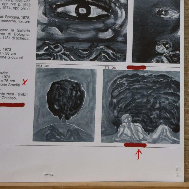 Virgilio Guidi, Man in Space, Oil on Canvas, 1973, Framed For Sale - Image 13 of 18