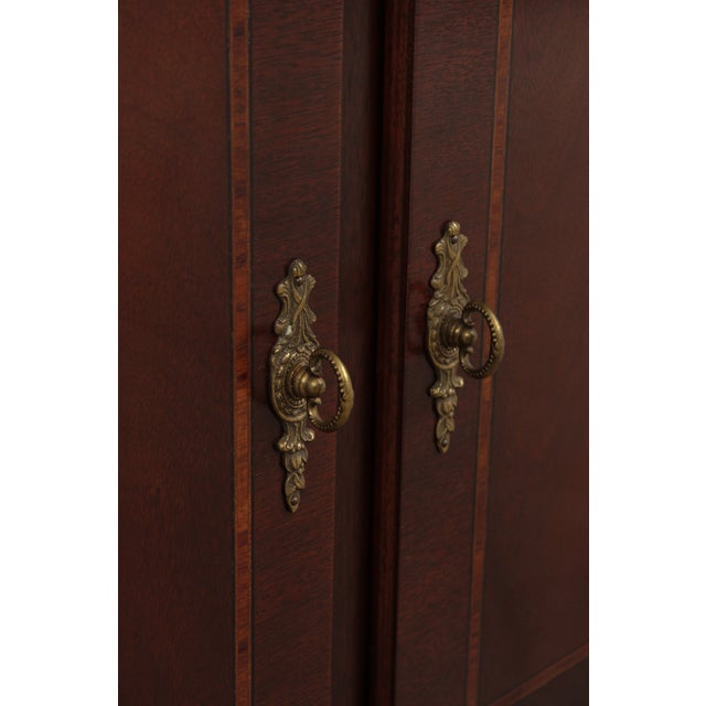 Ethan Allen Mahogany Breakfront China Cabinet For Sale - Image 14 of 18