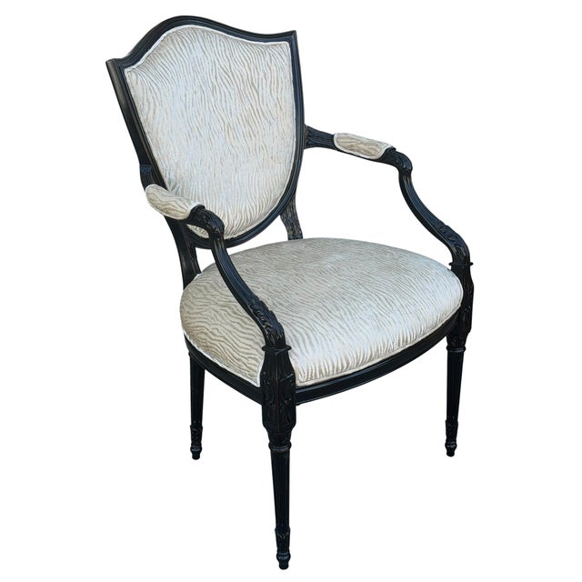 Traditional Gianfranco Ferre Home Regency Style Arm Chair For Sale - Image 3 of 9