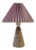 Pink Shaded Table Lamp in Glazed and Fluted Ceramic by Søholm, 1960s For Sale