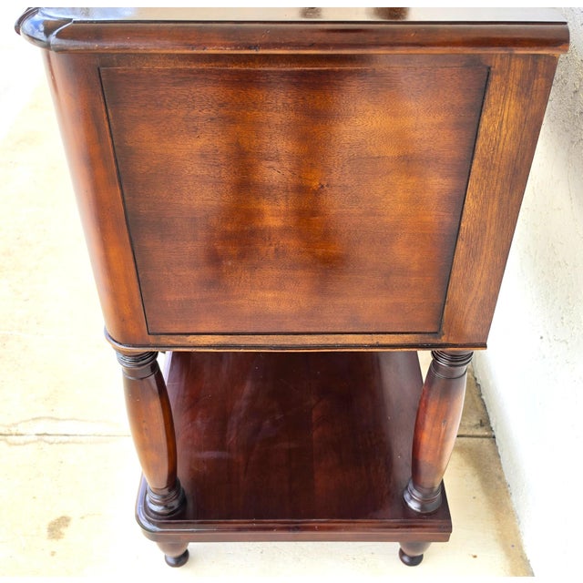 Wood Baker Furniture Italian Provincial Mahogany Burl Wood Credenza Sideboard Buffet For Sale - Image 7 of 18