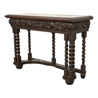 R. J. Horner Renaissance Revival Carved Oak Console Table, Circa 1890s For Sale