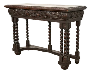 R. J. Horner Renaissance Revival Carved Oak Console Table, Circa 1890s