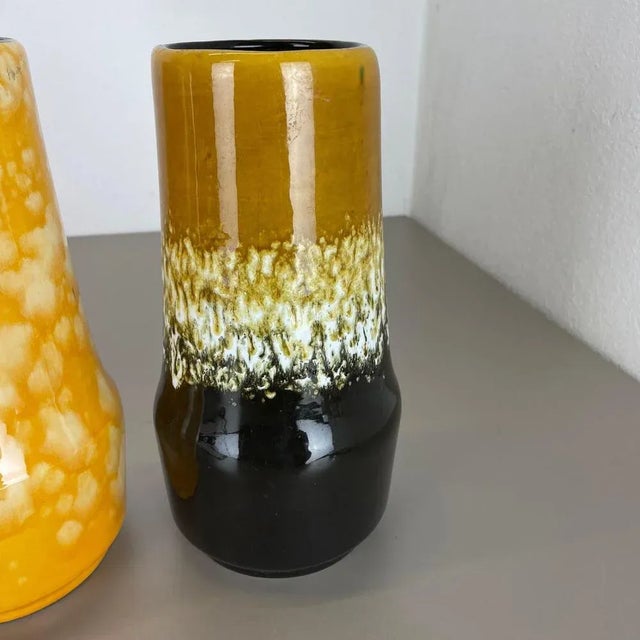 Pottery Fat Lava Supercolor Vases from Scheurich, Germany, 1970s, Set of 3 For Sale - Image 14 of 18