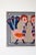 Mid-Century Modern Vintage Scandinavian Folk Art Yarn Painting on Raw Linen, 1950s For Sale - Image 3 of 9