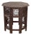 Anglo-Indian Kashmiri Style Carved Wood Octagonal Side Table For Sale