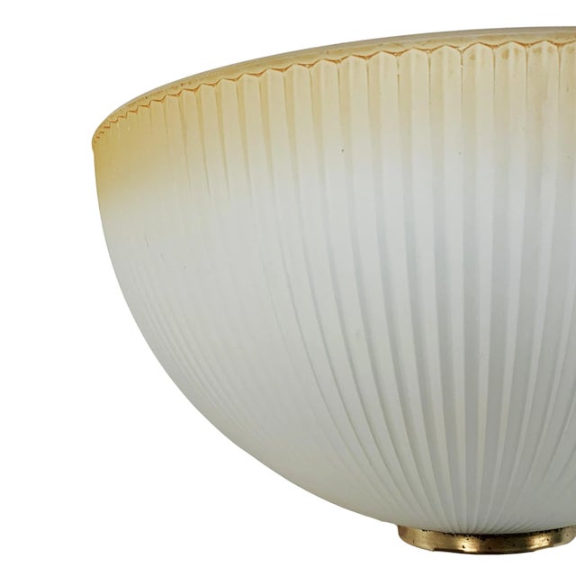 Italian Murano Glass & Brass Wall Lights, 1960s, Set of 3 For Sale - Image 6 of 9