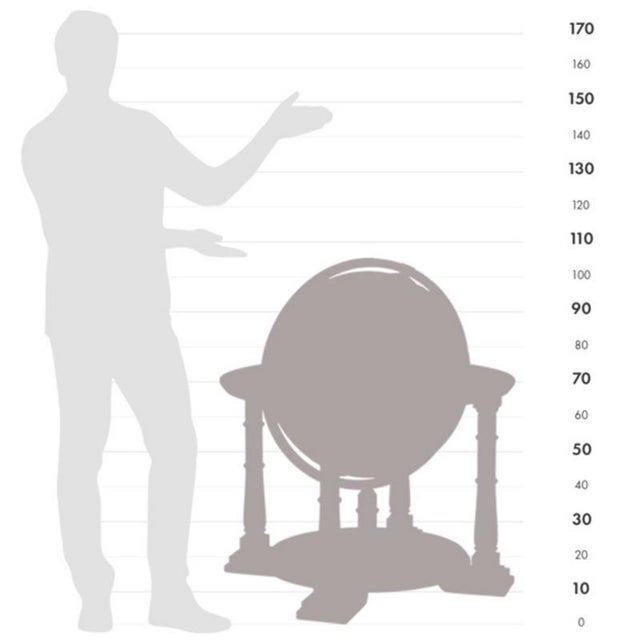 Sirius Aquamarine Globe by Zoffoli Mappamondi For Sale - Image 4 of 5