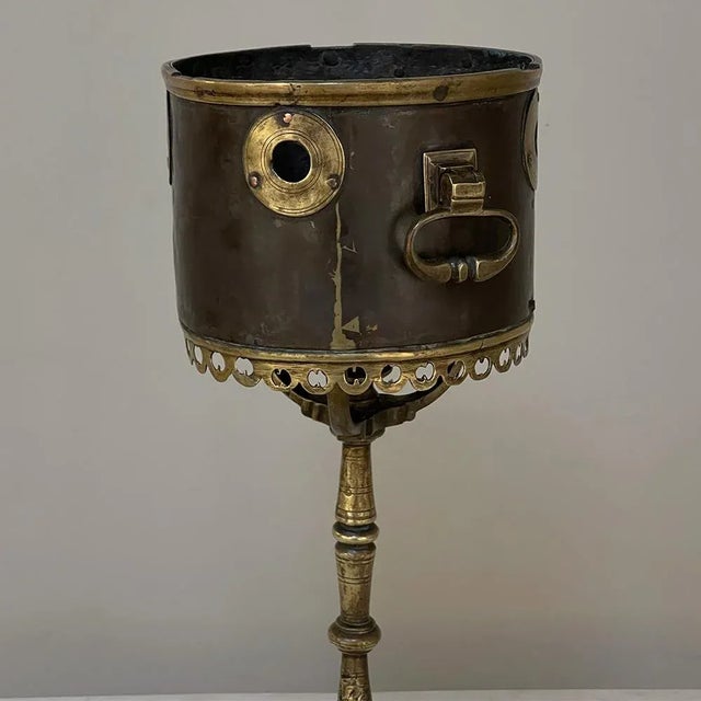 18th Century Dutch Bronze & Copper Tea Kettle Warmer For Sale - Image 4 of 13