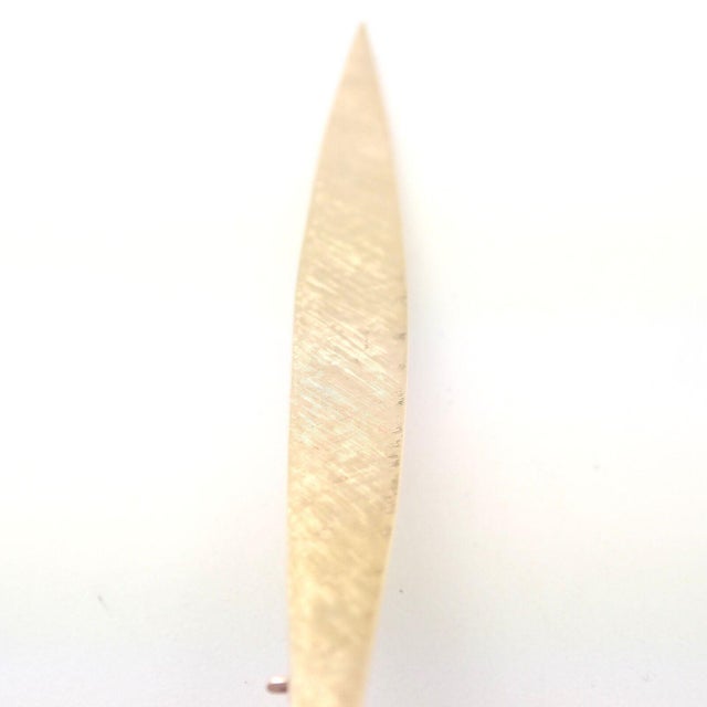 Vintage Cartier Dinh Van 18k Yellow Gold Long Quill Brooch Pin For Sale - Image 12 of 12