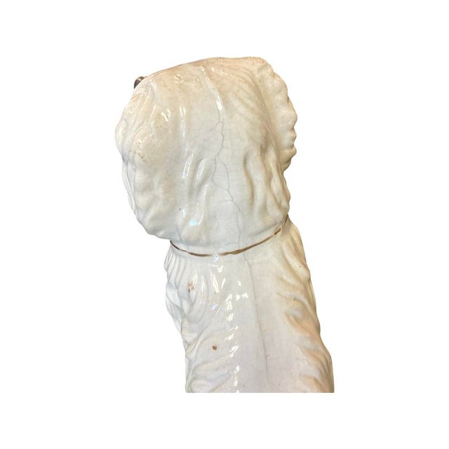 Mid 19th Century Mid 19th Century Staffordshire Large Dog Figurine With Girl For Sale - Image 5 of 8