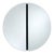 Modern Minimalist Split Circle Wall Mirror With Black Center For Sale
