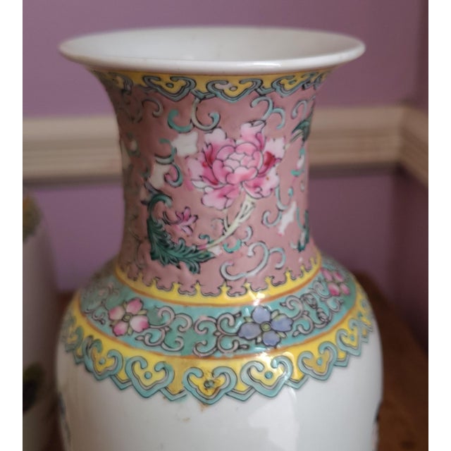 1970s Late 20th Century Chinese Hand Decorated Porcelain Apocryphal Six