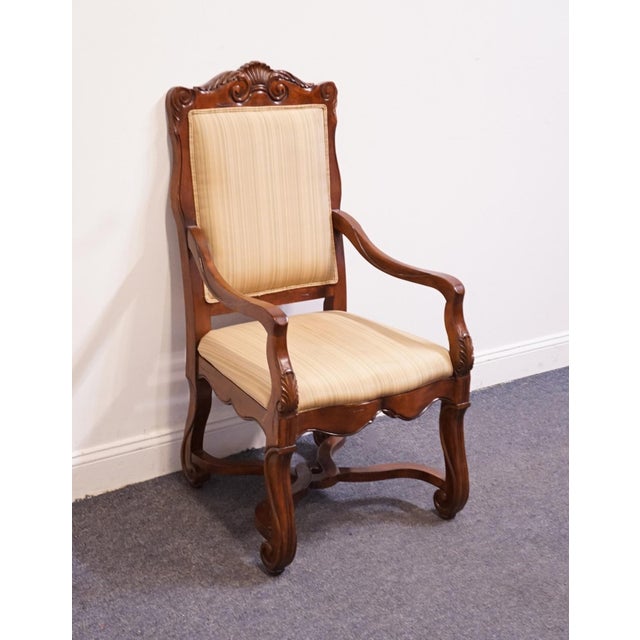 Hekman Furniture Hekman Furniture Cherry Louis XV French Provincial Contemporary Style Dining Arm Chair 7-2225 For Sale - Image 4 of 11