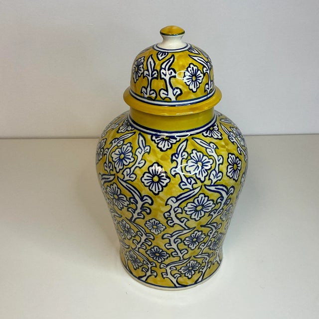 Mid 20th Century Chinoiserie Boho Chic Hollywood Regency Ginger Jar For Sale - Image 6 of 12