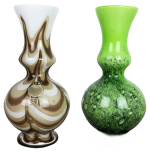 Pop Art Vase from Opaline Florence, Italy, 1970s, Set of 2