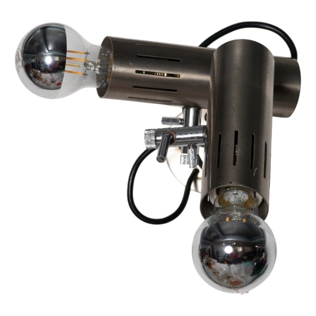 Two-Light Wall Lamp attributed to Alain Richard For Sale