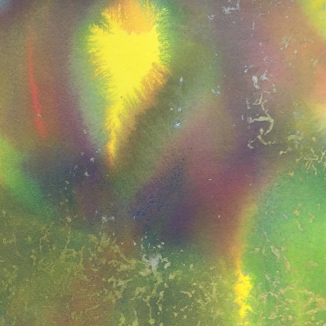 Abstract Original Vintage Watercolor Abstract Painting For Sale - Image 3 of 7