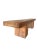 A sculptural bench crafted from solid teak wood, distinguished by its strong architectural presence and grounded,...