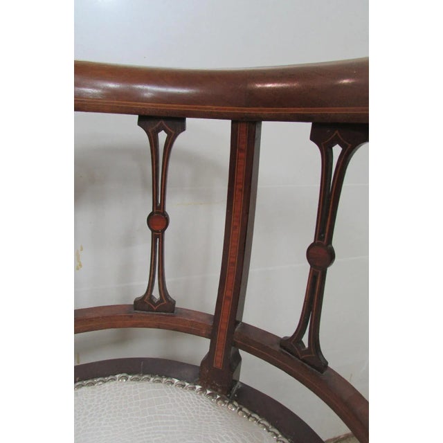 Brown Antique Art Nouveau Mahogany Chaise Lounge For Sale - Image 8 of 9