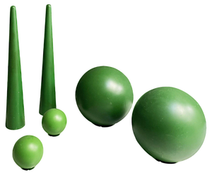 Italian Modern Green Plastic Props from Scenography, 1990s, Set of 6