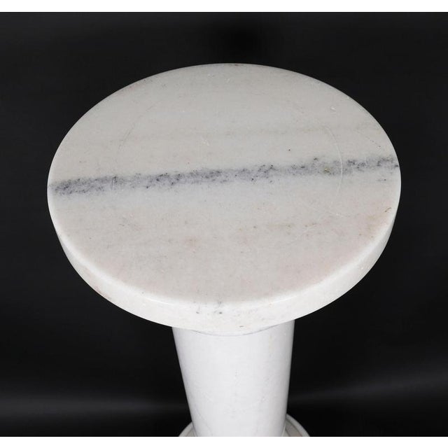 Vintage Portrait Bust of Roman Emperor Otho on Pedestal, 20th Century, Carrara For Sale - Image 16 of 18