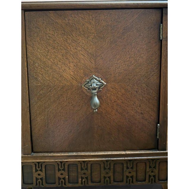 Vintage Art Deco Neoclassical Mahogany Copper-Lined Humidor Magazine Side Table For Sale - Image 16 of 18