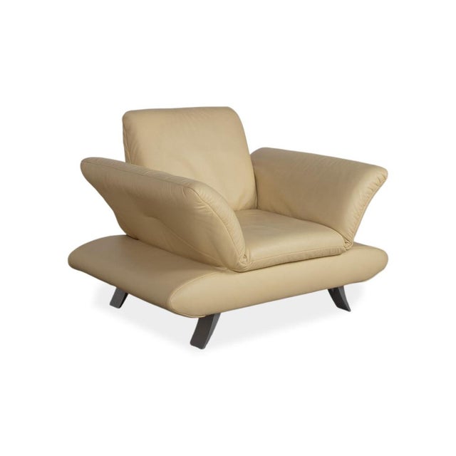 Rossini Armchair in Yellow Leather from Koinor For Sale - Image 4 of 15
