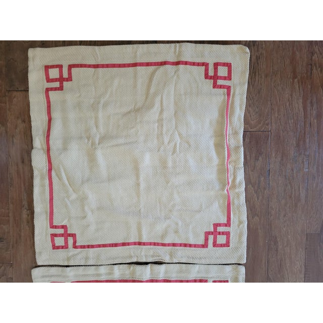 French Ralph Lauren French Knot Border Euro Shams- Set of 3 For Sale - Image 3 of 7