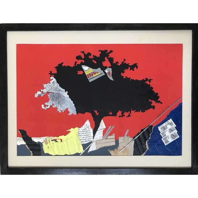 Martine ROSSET 1949- 2011 Composition with tree, 1970 Mixed technique (ink and collage) Signed and dated lower left 35 x...