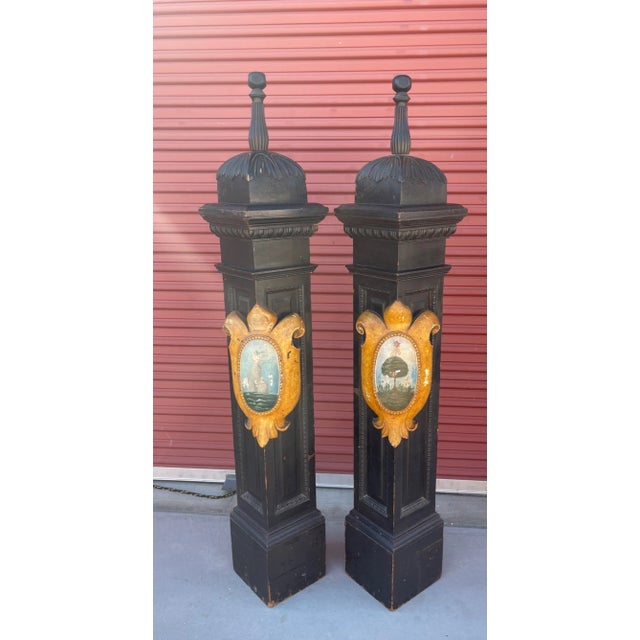 Antique 19c Architectural Salvage Newel Post-A Pair For Sale - Image 11 of 13